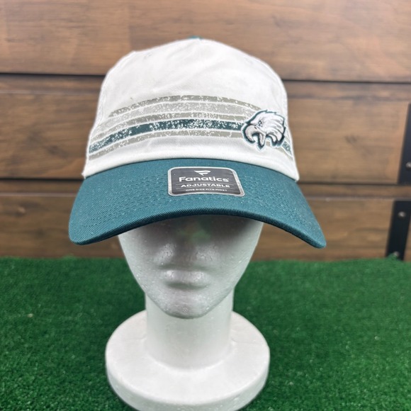 Philadelphia Eagles Trucker Hat Mens One Size White Mesh Fanatics NFL Adjustable - Picture 1 of 9